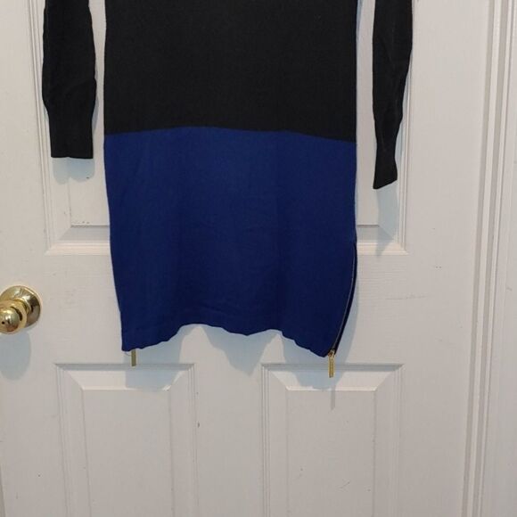 Michael Kors blue black sweater dress Sz S - Picture 2 of 6